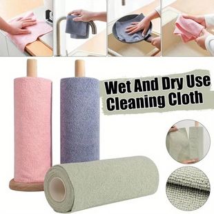 20pcs/Roll Microfiber Cleaning Wipes Reusable Household Kitc