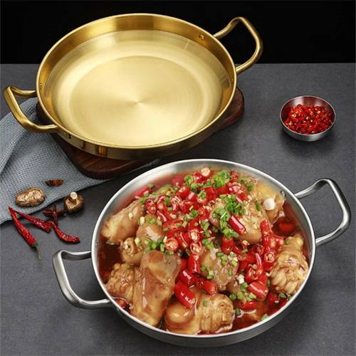 Stainless Steel Seafood Rice Pot Home Cooking Paella Pan Pic