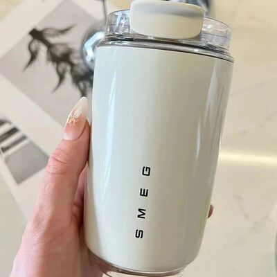1PCS Tumbler Thermos Cup Milky White Coffee Mug Car Insulate