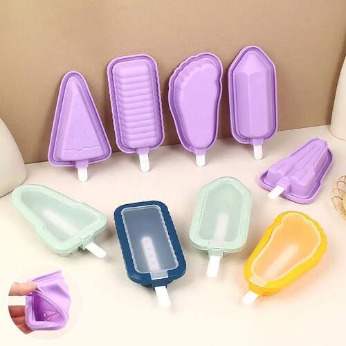 5 pcs Summer Homemade Silicone Ice Cream Mold With Multiple