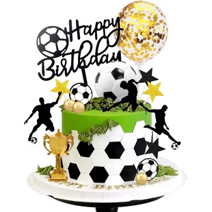 Topper Decoration Soccer Cake Player PCS Ball