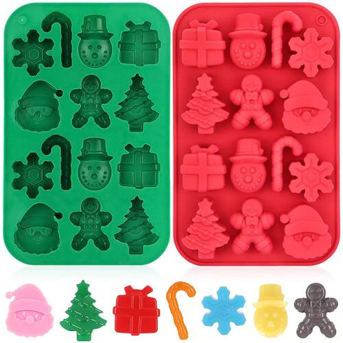 1pcsChristmas Silicone Chocolate Molds Candy Baking Moulds H
