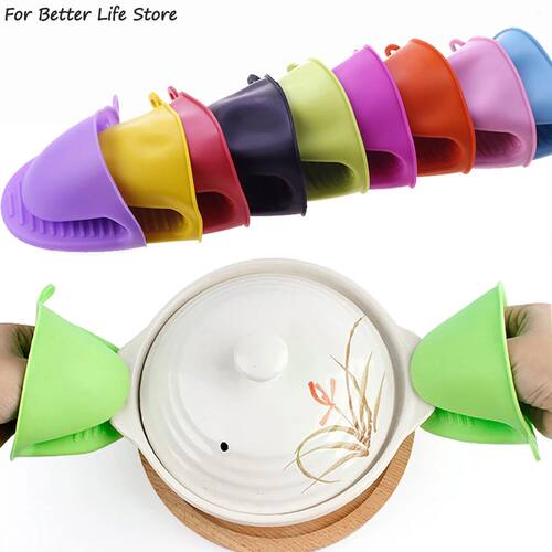 1piece Soft Silicone Heat Resistant Anti-Scald Gloves Pinch