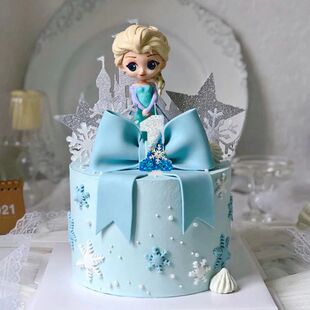 Frozen Birthday Candles 0-9 Number Glitter Blue Snowflake Ca