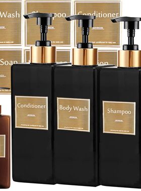 Shower Soap Dispenser Set Refillable Shampoo and Conditioner