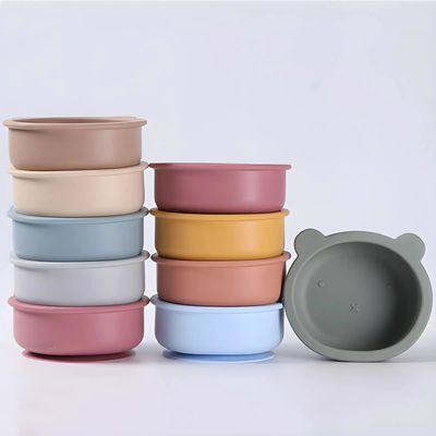 Baby Silicone Complementary Food Bowl Silicone Children Lear