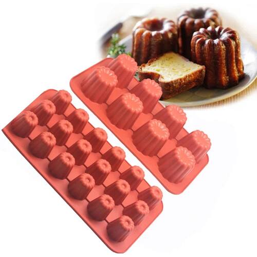 8/18 Holes Caneles Silicone Mold Muffin Cupcake Baking Tray