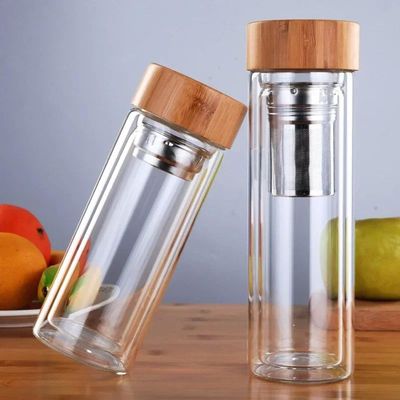 Stainless Steel Double Wall Glass Water Bottle Filters Bambo