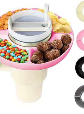 Silicone Snack Bowl Food-Grade Reusable Snack Tray Lightweig