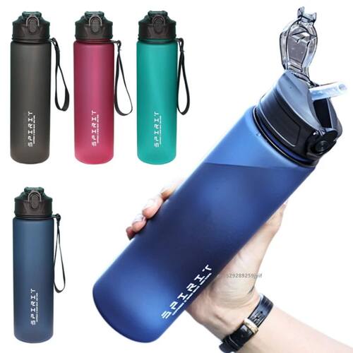 750ml Water Bottle with Straw Time Marker Large Capacity Mot