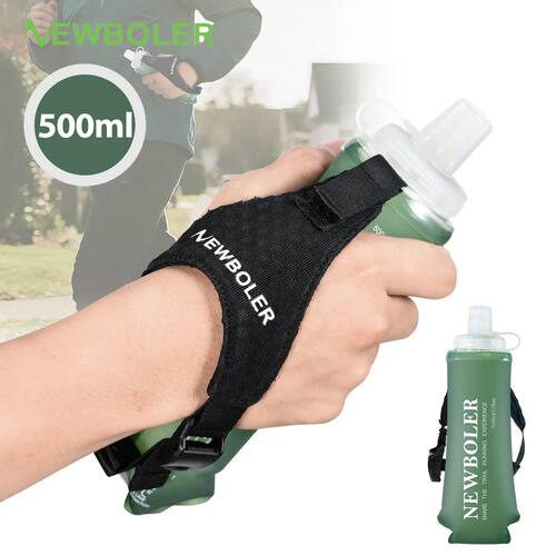 Foldable Wristband Water Bottle 500ml Soft Bottle TPU Moistu