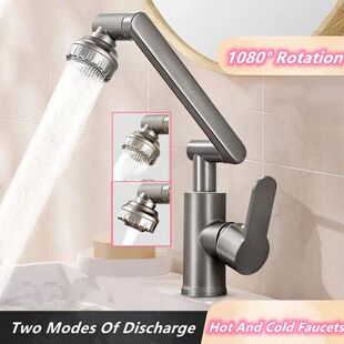 Bathroom Sink Faucet Basin Faucet 1080° Swivel Multifunctio