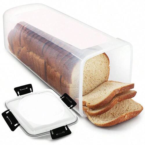 Bread Loaf Container Clear Airtight Bread Box With Lid Sandw