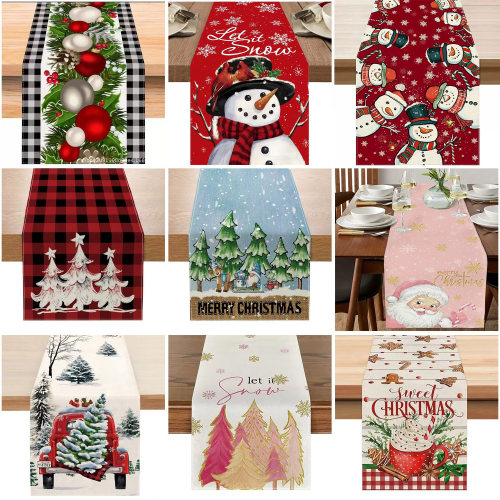 Christmas Table Runner Desktop Heat Insulation Mat Digital P