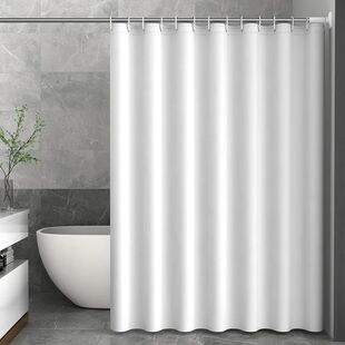Modern simple pure white shower curtain PEVA material is eas