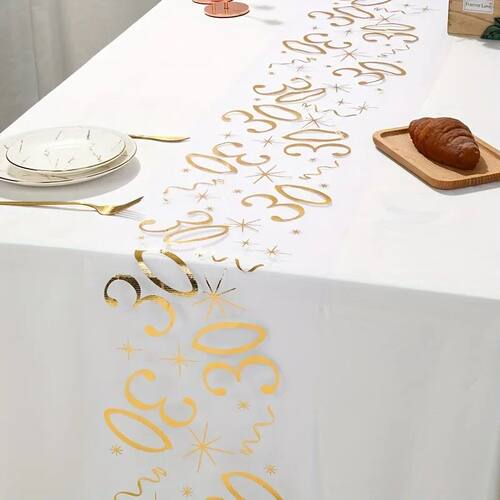 20th 30th 60th Birthday Table Runner Decor for 20 30 60 Birt