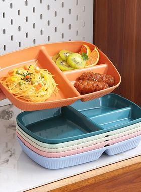 Divided Dish Diet Reusable Dinner Plate Kitchen Dinnerware P