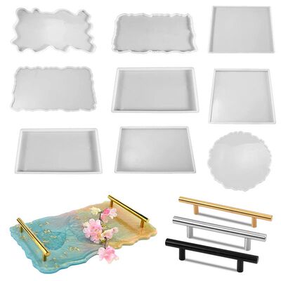 Tray Epoxy Resin Silicone Mold DIY Large Rectangle Tea Plate