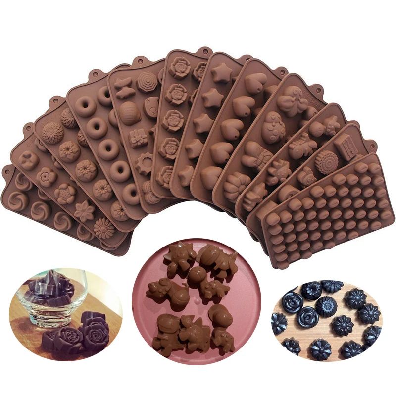 Handmade Chocolate Mould Candy Jelly Pudding Mold Flower Ani