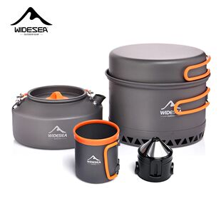 Camping Tableware Outdoor Cookware Set Pots Tourist kettle c