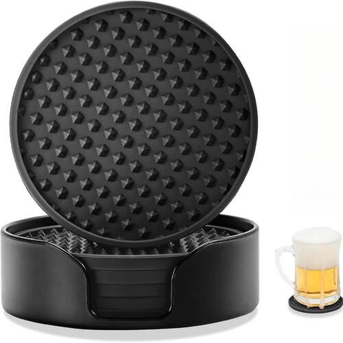 Silicone Drink Coasters Heat Resistant Cup Dish Drying Mat T