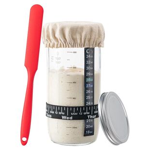 Sourdough Starter Jar Kit 24oz 730ML Glass Sourdough Bread B