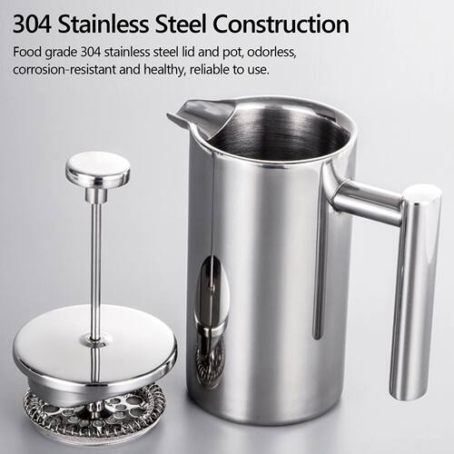 French Press Pot Filter Press Hand-made Coffee Pot Stainless