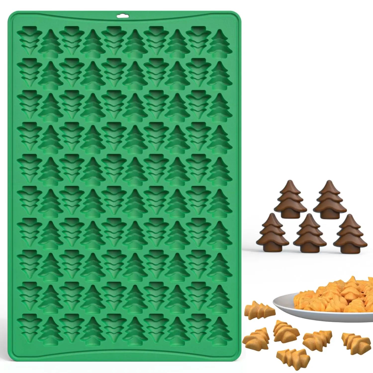 Mini Christmas Tree Moulds - 100 Cavity Silicone Mould for G