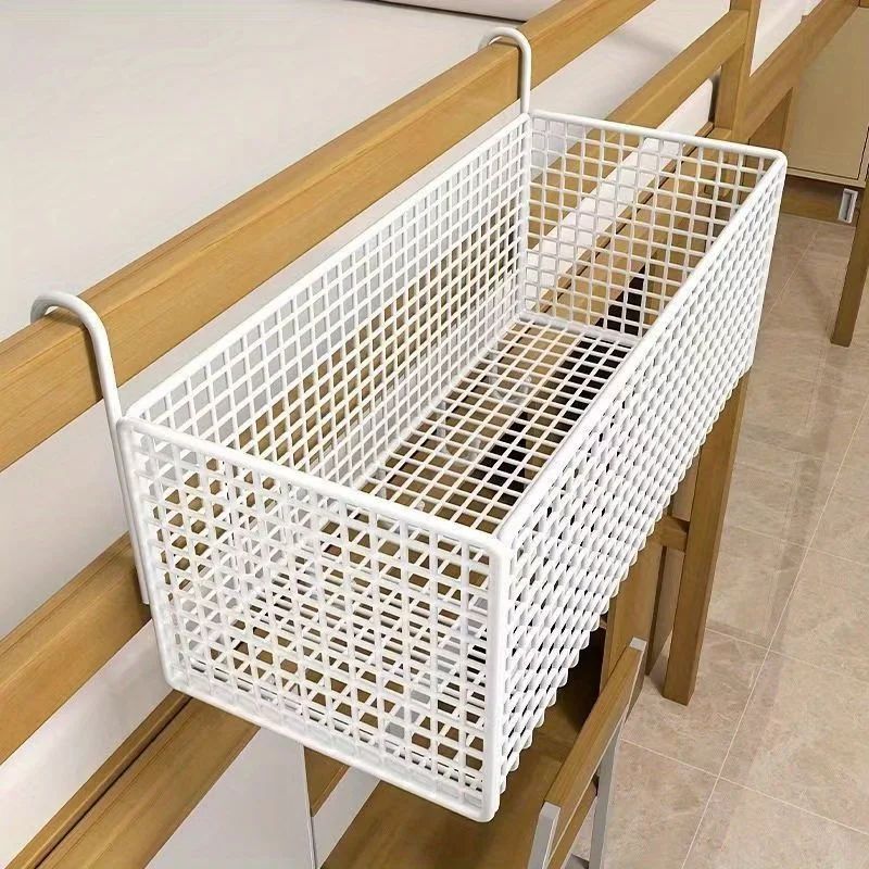 1 piece of iron bedside storage basket, hanging storage bask