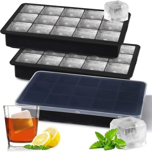 New 15 Grid Silicone Ice Cube Molds Big Tray Mold Ice Cube M