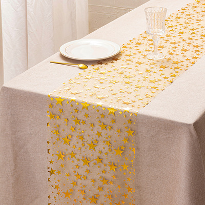 Bronzing Star Flash Table Flag Birthday Christmas Halloween