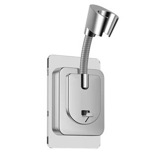 Drill-Free Shower Bracket with 360° Rotation, Anti-Fall Suc