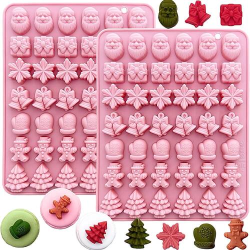 Christmas Silicone Mold for Xmas Chocolate Decor,6/7 Shapes