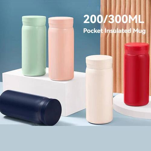 200ML/300ML Mini Insulated Cup Stainless Steel Pocket Cup Ca
