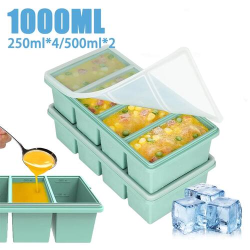 1000ml Big Ice Tray Mold Silicone Freezer Trays Large Ice Mo