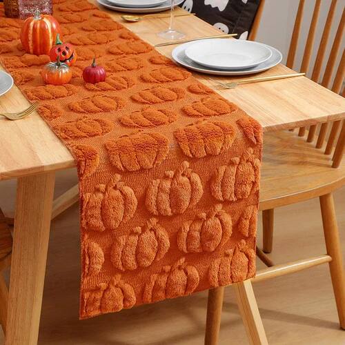 Halloween Table Runner ,Fall Pumpkin Ghost Decorations Party