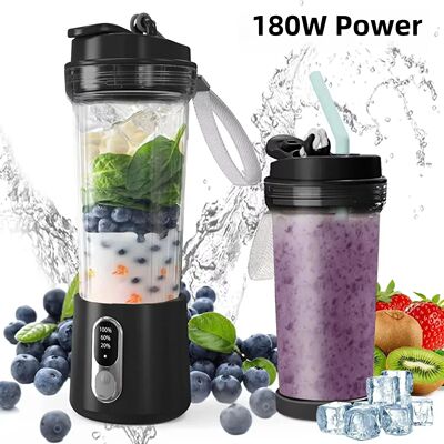 New 180W Portable Juicer Dual-use Juice Cup USB 4000mAh Batt