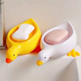 Cute Duck-shaped Soap Tray Self-draining Soap Rack Creative