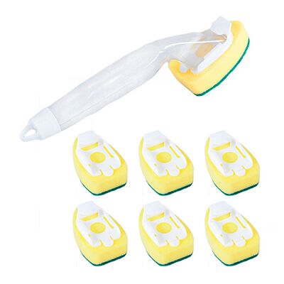 Dish Wand Soap Cleaning Brush Set Replacement Sponge Refill