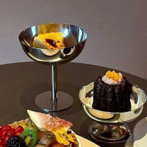 2026 New Stainless Steel Goblet Cup Ice Cream Dessert Salad