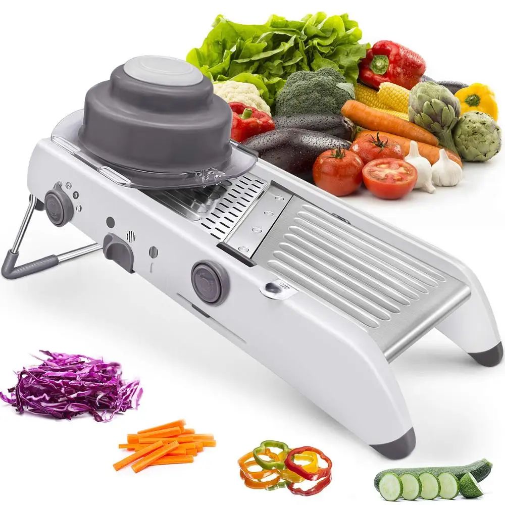 18 Types Adjustable Mandoline Slicer Stainless Steel Vegetab