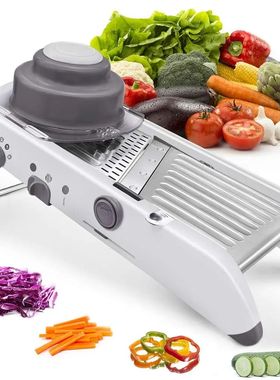 18 Types Adjustable Mandoline Slicer Stainless Steel Vegetab