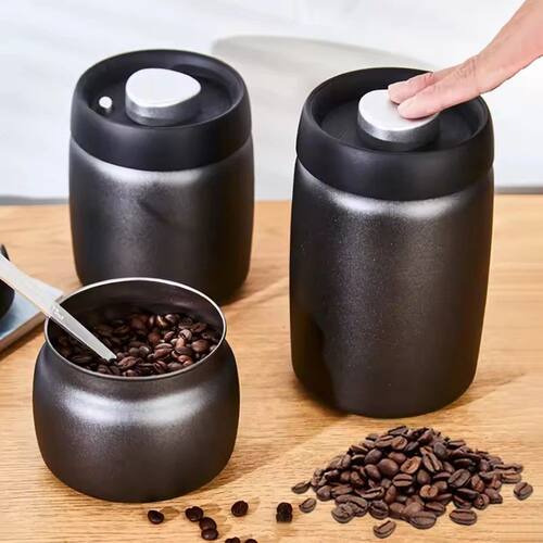 Coffee Beans Vacuum Sealed Jug 304 Stainless Steel Food Keep