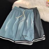 松紧腰直筒马裤 男透气宽松薄款 休闲 冰丝短裤 清仓捡漏外贸出口夏季