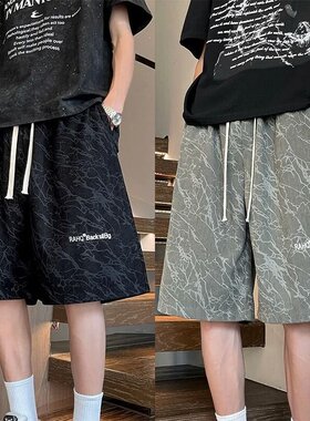 短裤男潮牌夏季百搭宽松大裤衩情侣薄款休闲中裤子潮流五分裤马裤