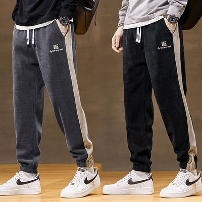 耐磨耐脏工作裤男秋冬季宽松工装束脚干活穿的无磁无铁裤子灯芯绒