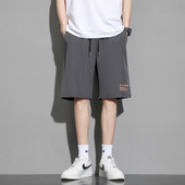 薄款 休闲运动短裤 5分马裤 潮牌冰丝速干直筒宽松大码 透气 男生夏季