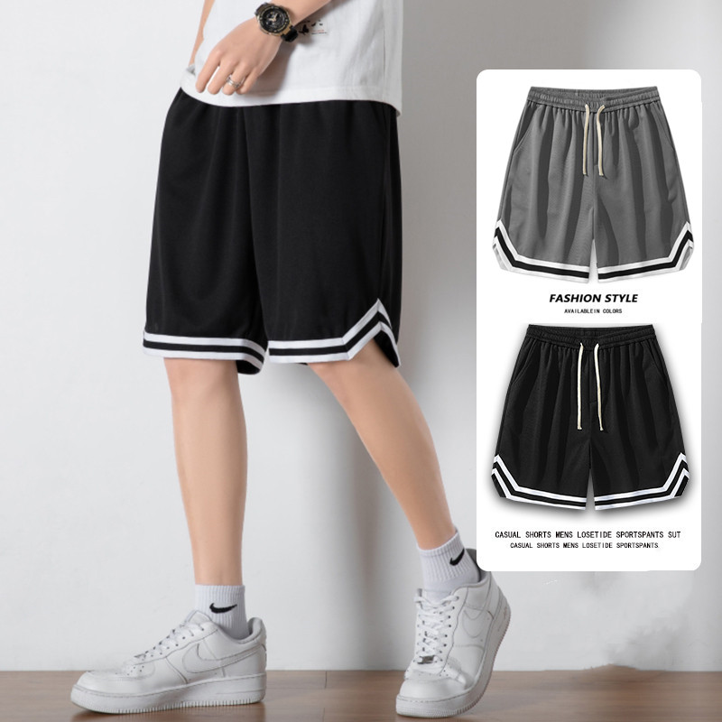 篮球短裤男潮牌夏季宽松五分裤子ins潮流透气薄款网眼运动健身裤