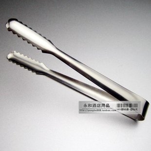 不锈钢冰块冰粒夹 餐夹 食物夹 糖夹 烧烤夹 烤肉夹子 带齿食品夹