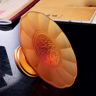 新品供佛宝相果盘八吉祥供盘吉祥花琉璃果盘家用奉神用品玻璃贡盘